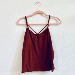 Charlotte Russe Rust Crop Camisole Tank Top